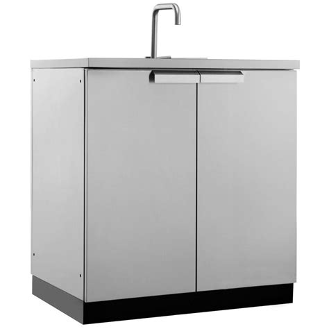 newage outdoor kitchen sink cabinet in stainless steel classic|outdoor kitchen cabinets with sink.